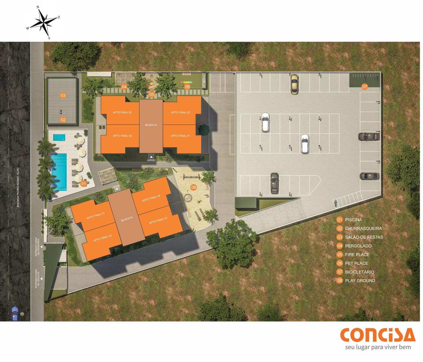 Implantação — Residencial Petra